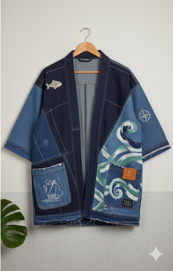 Hand Painted kimono front